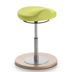 Sale Ergonomischer Büro Kunstlederhocker in Hellgrün - Simpra Hocker