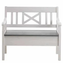 Outlet Essbank Yoan in Weiß Grau Sitzbank