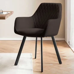 Sale Essgruppe in Braun mit Schwarz - Mikava (fünfteilig) Sitzgruppe|Tische