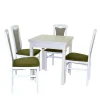 Best Essgruppe in Weiß & Grün - Algarvo (fünfteilig) Sitzgruppe