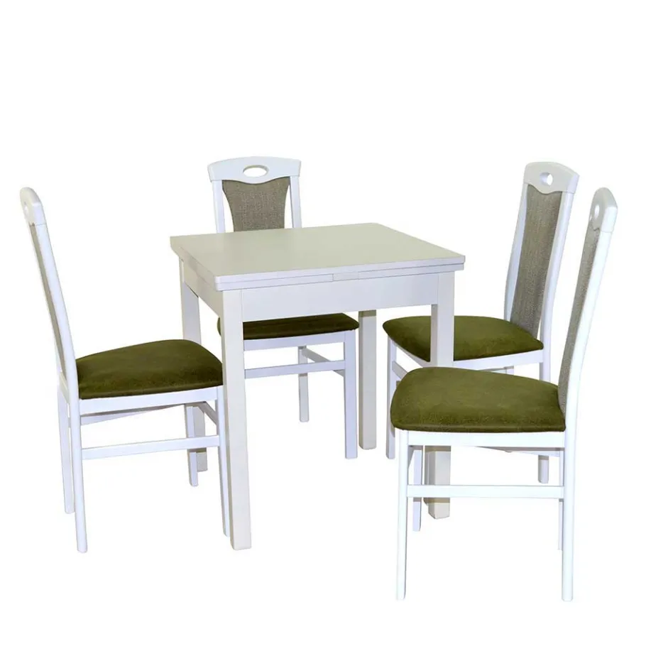 Best Essgruppe in Weiß & Grün - Algarvo (fünfteilig) Sitzgruppe