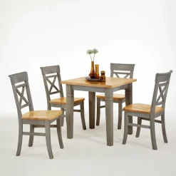 Best Essgruppe Jytte in Grau Kiefer (fünfteilig) Sitzgruppe