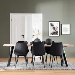 Best Essplatzgruppe mit Samtstühlen - Pulva (siebenteilig) Sitzgruppe