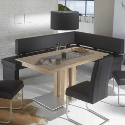 Outlet Esstisch Eckbank Jiri in Braun Sitzbank