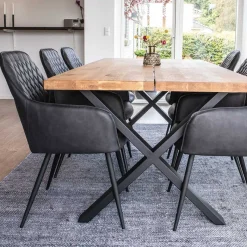 Sale Esstisch Sitzgruppe aus Eiche - Yourney (siebenteilig) Sitzgruppe