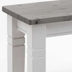 Best Esstischbank Mirandesca in Weiß Grau Sitzbank