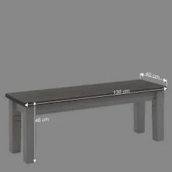 Best Esstischbank Mirandesca in Weiß Grau Sitzbank