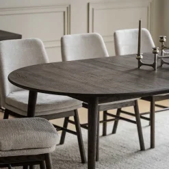 Best Esstischgruppe in Eiche Dunkel & Beige - Relencia (siebenteilig) Sitzgruppe