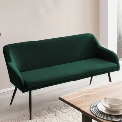 Clearance Esszimmer Bank in Dunkelgrün Samt - Laruis Sitzbank