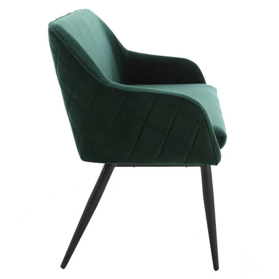 Clearance Esszimmer Bank in Dunkelgrün Samt - Laruis Sitzbank