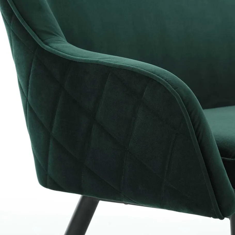 Clearance Esszimmer Bank in Dunkelgrün Samt - Laruis Sitzbank