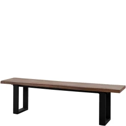 Outlet Esszimmer Bank in Holzoptik & Schwarz - Kwin Sitzbank