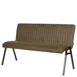 Outlet Esszimmer Bank mit Lehne in Oliv Grün Microfaser - Sorellas Sitzbank