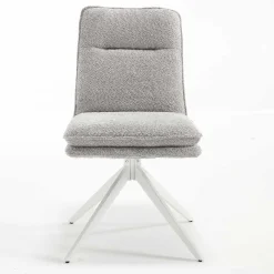 Outlet Esszimmer Drehstühle in Grau Boucle - Topra (2er Set) Stühle