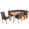 Sale Esszimmer Eckbank Gruppe in Braun - Virenzio (vierteilig) Sitzgruppe