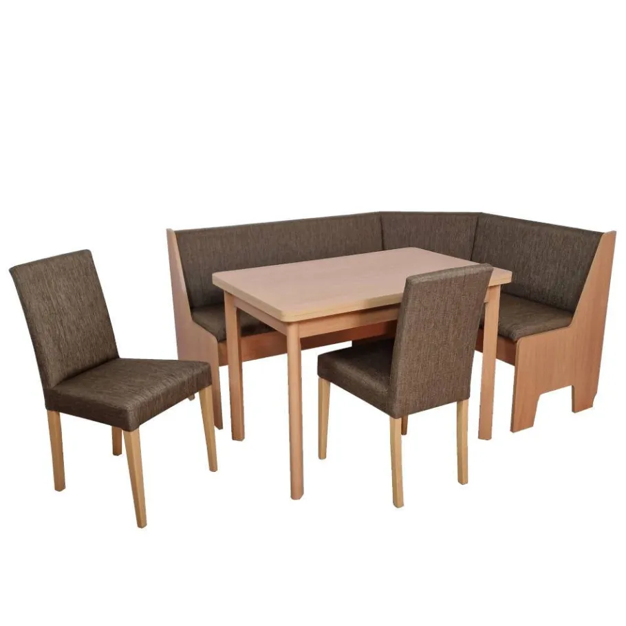 Sale Esszimmer Eckbank Gruppe in Braun - Virenzio (vierteilig) Sitzgruppe