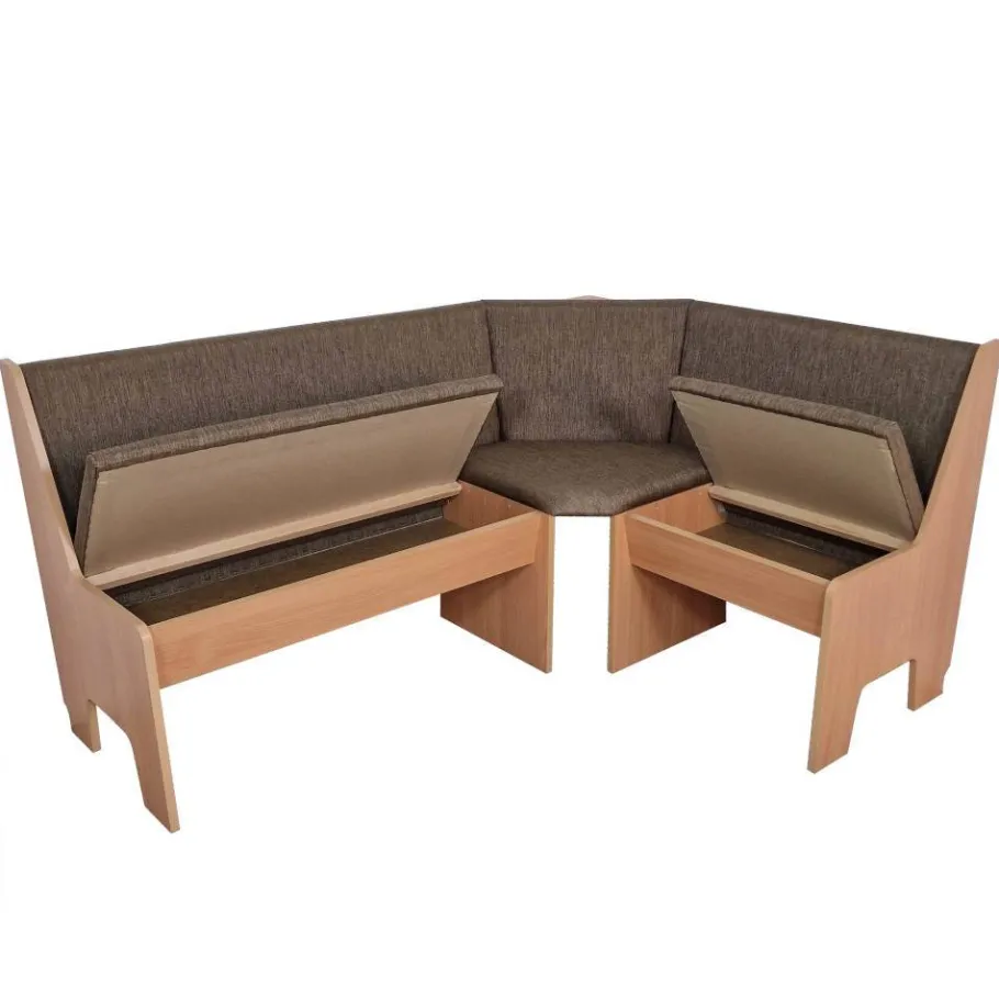 Sale Esszimmer Eckbank Gruppe in Braun - Virenzio (vierteilig) Sitzgruppe