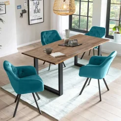 Outlet Esszimmer Essgruppe modern - Ebrus (fünfteilig) Sitzgruppe