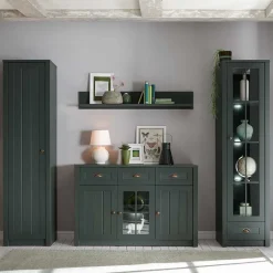 Best Esszimmer Möbel Set in Dunkelgrün - Niestov (vierteilig) Wohnwände