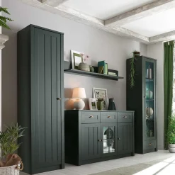 Best Esszimmer Möbel Set in Dunkelgrün - Niestov (vierteilig) Wohnwände