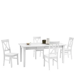 Outlet Esszimmer Sitzgruppe Onesti im skandinavischen Landhausstil (fünfteilig) Sitzgruppe