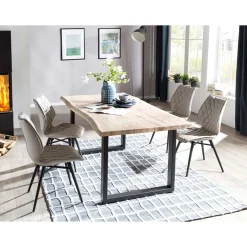 Sale Esszimmer Tischgruppe mit 4 Stühlen - Tilveta I (fünfteilig) Sitzgruppe