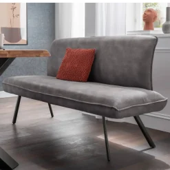 Best Esszimmerbank in Dunkelgrau Microfaser - Aturin Sitzbank