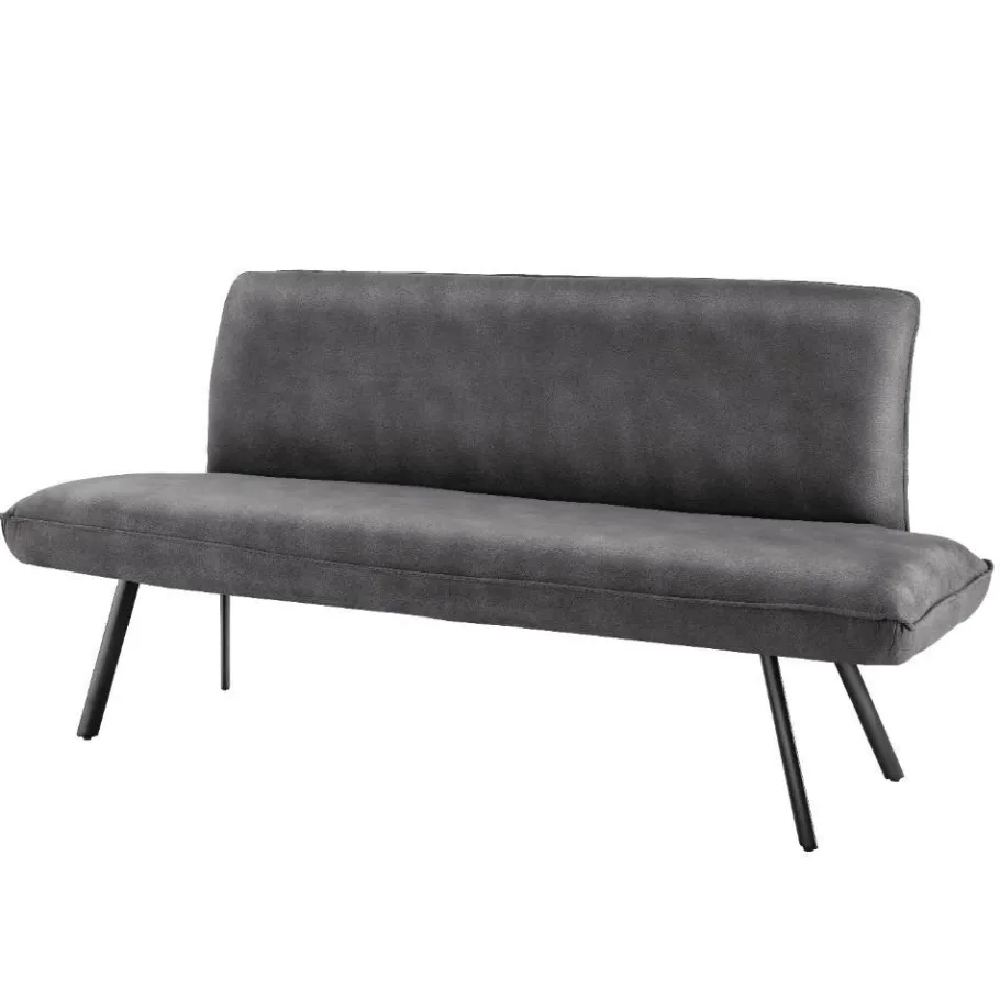 Best Esszimmerbank in Dunkelgrau Microfaser - Aturin Sitzbank