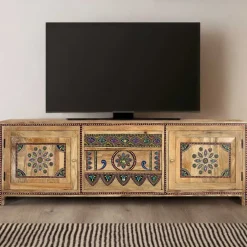 Sale Ethno Style TV Kommode mit farbenfrohen Ornamenten - Azua Tv & Hifi-Möbel|Lowboards