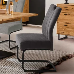 Clearance Federkern Polsterstühle mit Schwingfuß - Sanjuas (2er Set) Sessel