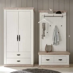 Best Flur Garderobe & Bank & Schrank - Nedita (dreiteilig) Garderoben