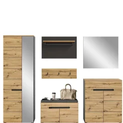 Discount Flur Kompletteinrichtung Möbelset - Norja (sechsteilig) Garderoben