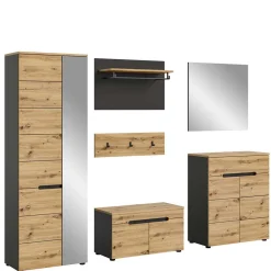 Discount Flur Kompletteinrichtung Möbelset - Norja (sechsteilig) Garderoben