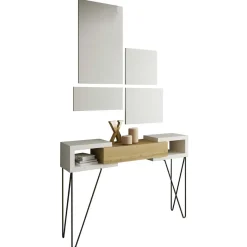 Best Flur Konsolentisch & Spiegel Set - Orydan (fünfteilig) Garderoben