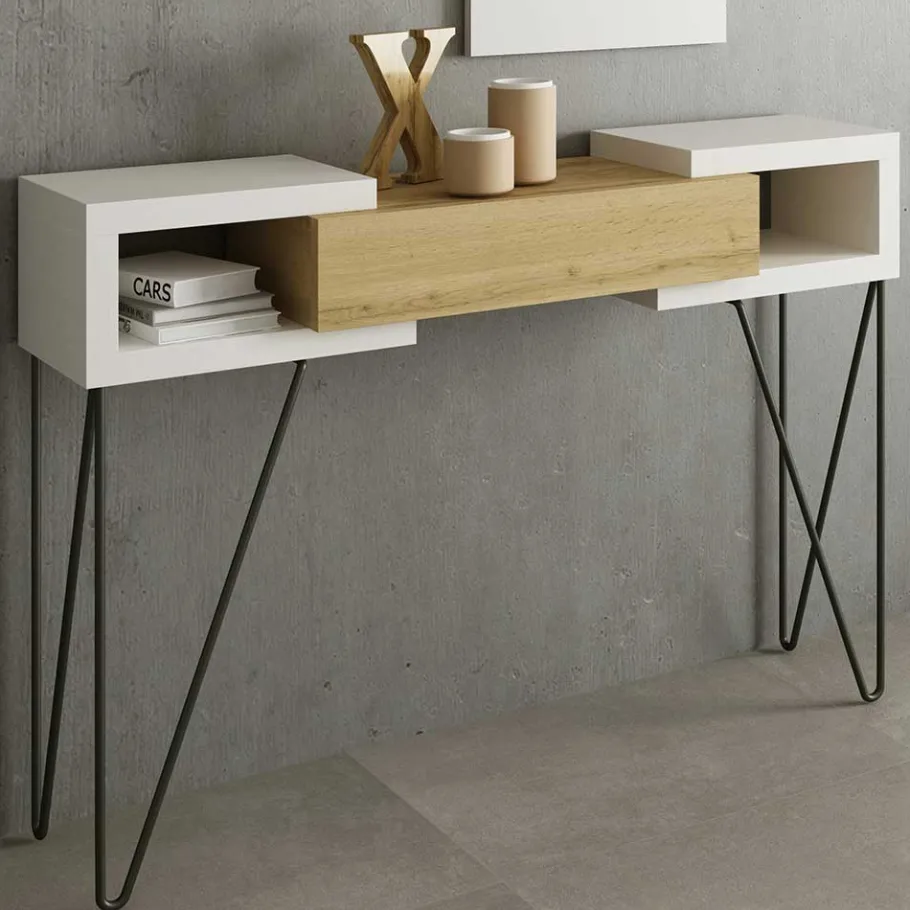 Best Flur Konsolentisch & Spiegel Set - Orydan (fünfteilig) Garderoben