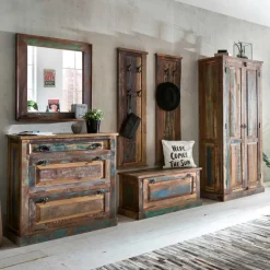 Discount Flurgarderobenset Jamaica in Bunt Shabby Chic (sechsteilig) Garderoben