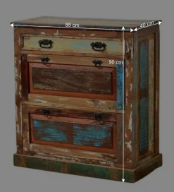 Discount Flurgarderobenset Jamaica in Bunt Shabby Chic (sechsteilig) Garderoben