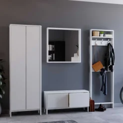 Best Flurmöbel Kombination in Weiß gewachst - Oranias (vierteilig) Garderoben