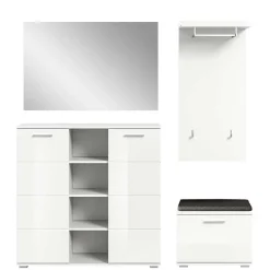 Best Flurmöbel Set in Weiß HG - Rugova (vierteilig) Garderoben