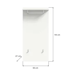 Best Flurmöbel Set in Weiß HG - Rugova (vierteilig) Garderoben