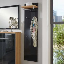 Online Flurmöbel Set Lalaika in Anthrazit Glas beschichtet (dreiteilig) Garderoben