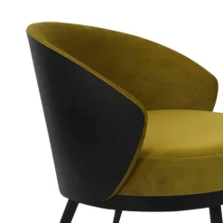 Best Frei stellbarer Velours Sessel in Gold Gelb - Durense Sessel