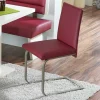 Clearance Freischwinger Clamina in Rot Kunstleder Sessel|Stühle