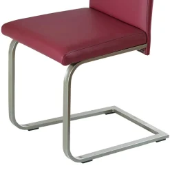 Clearance Freischwinger Clamina in Rot Kunstleder Sessel|Stühle