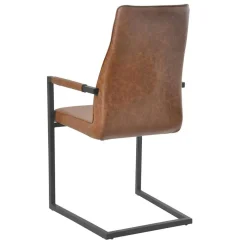 Best Freischwinger mit Armlehnen in Hellbraun - Dania (2er Set) Sessel