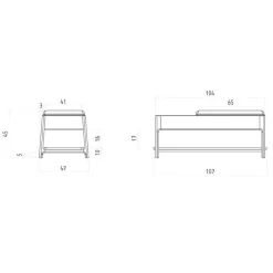 Outlet Funktionelle Schlafzimmerbank aus Wildeiche - Laida Sitzbank