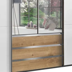 Funktioneller Kleiderschrank mit Dreh- & Schiebetüren - Stufania Kleiderschränke