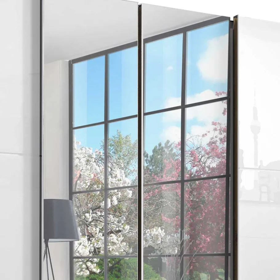 Funktioneller Kleiderschrank mit Dreh- & Schiebetüren - Stufania Kleiderschränke