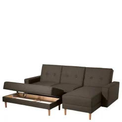 Best Funktionsecksofa in Braun mit Erle - Iljona (zweiteilig) Betten|Sofas
