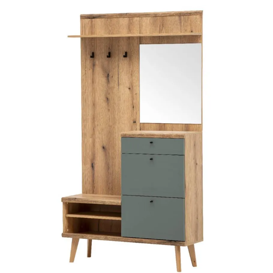Sale Garderobe und Highboard Set - Oliva (zweiteilig) Garderoben